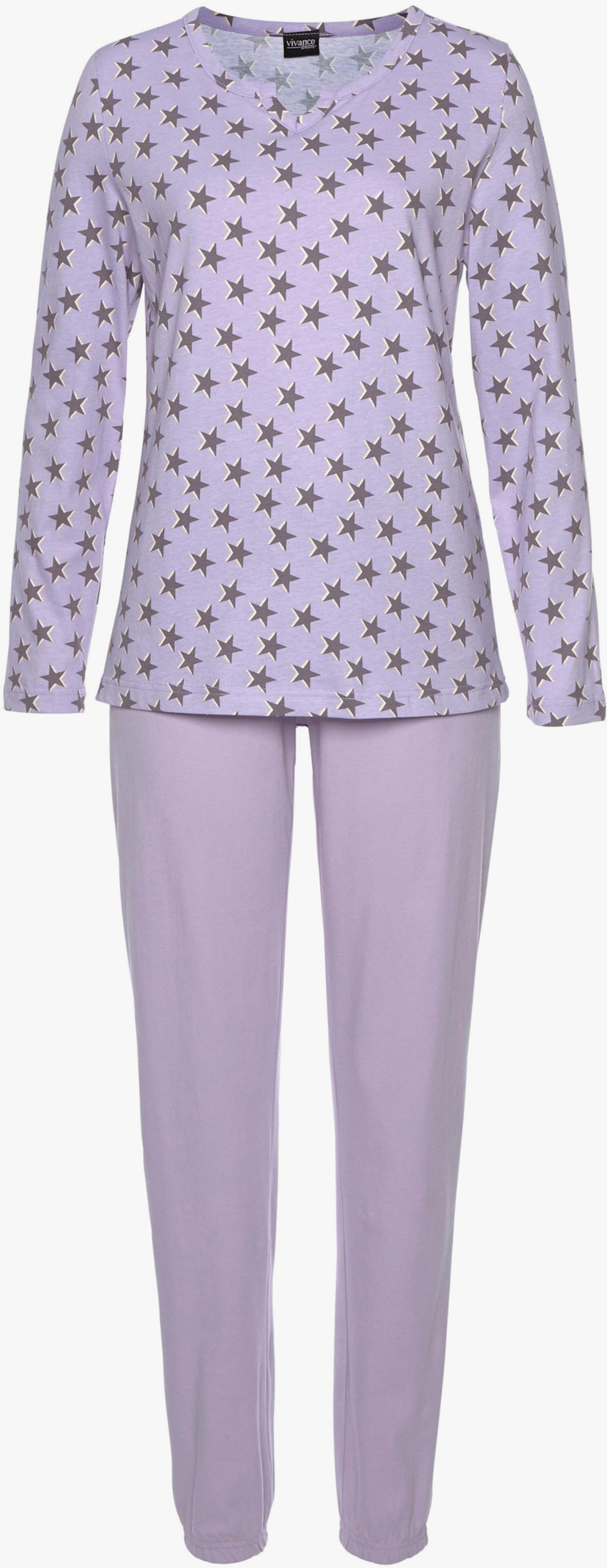 Vivance Dreams Pyjama - parme, noir