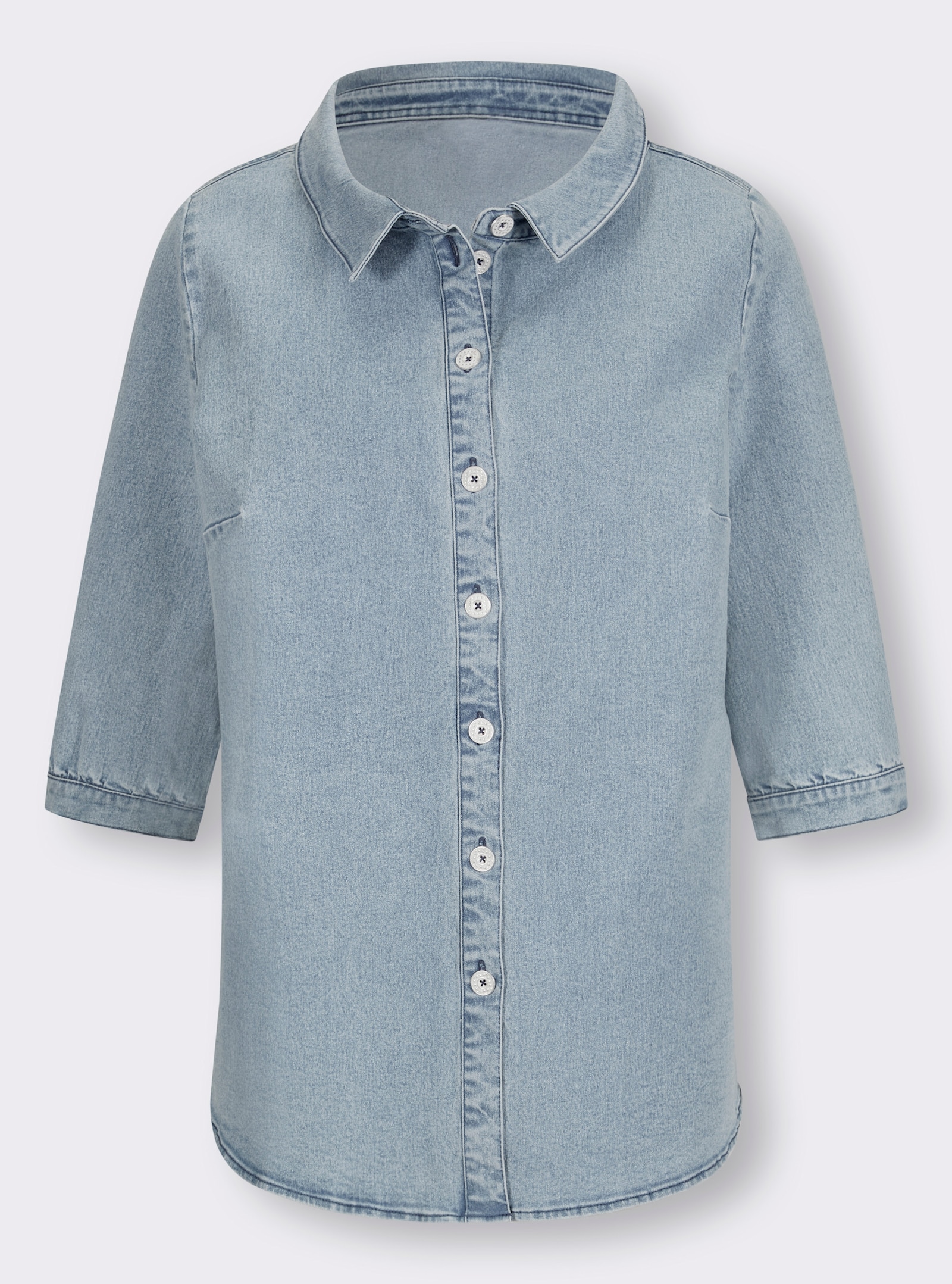 heine Jeansbluse in leichter Used-Waschung - blue-bleached