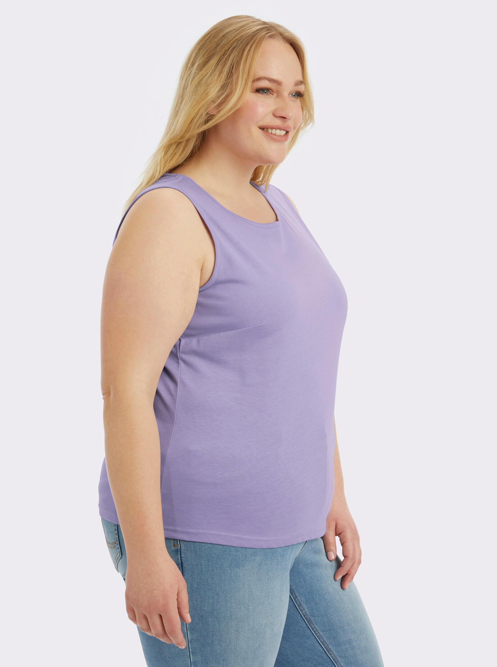 Trägertop mit Rundhals-Ausschnitt - lavendel