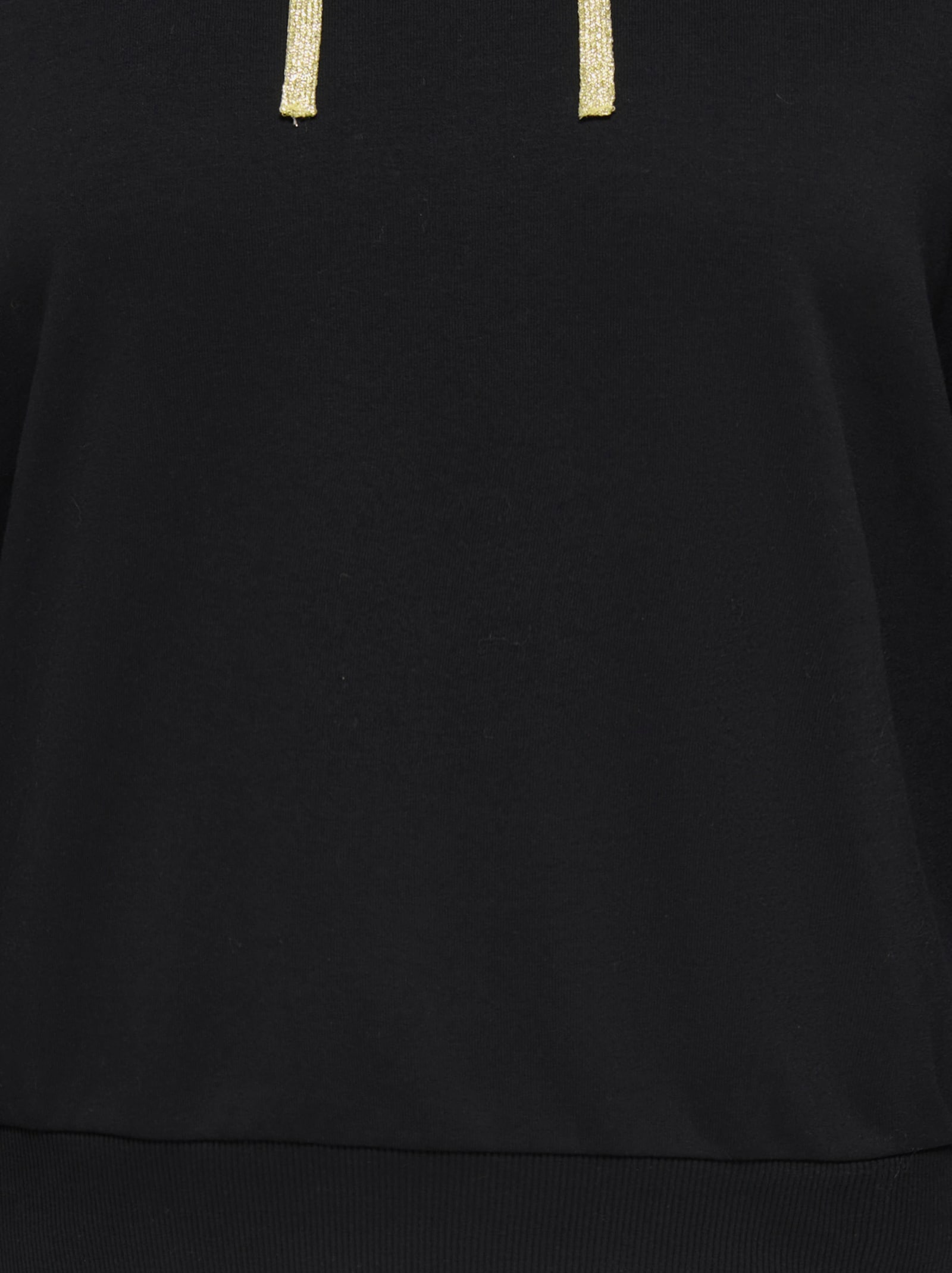 ONLY CARMAKOMA Kapuzensweatshirt - black detail:gold string + heart emb