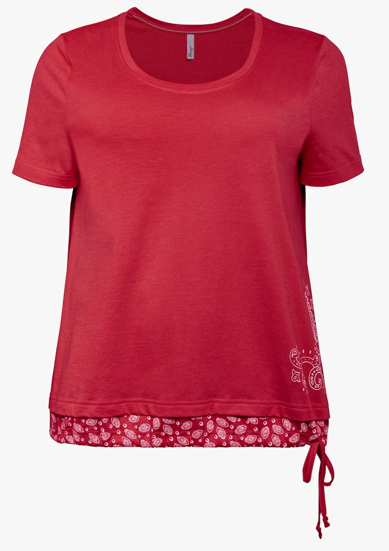 sheego Kurzarmshirt - mohnrot