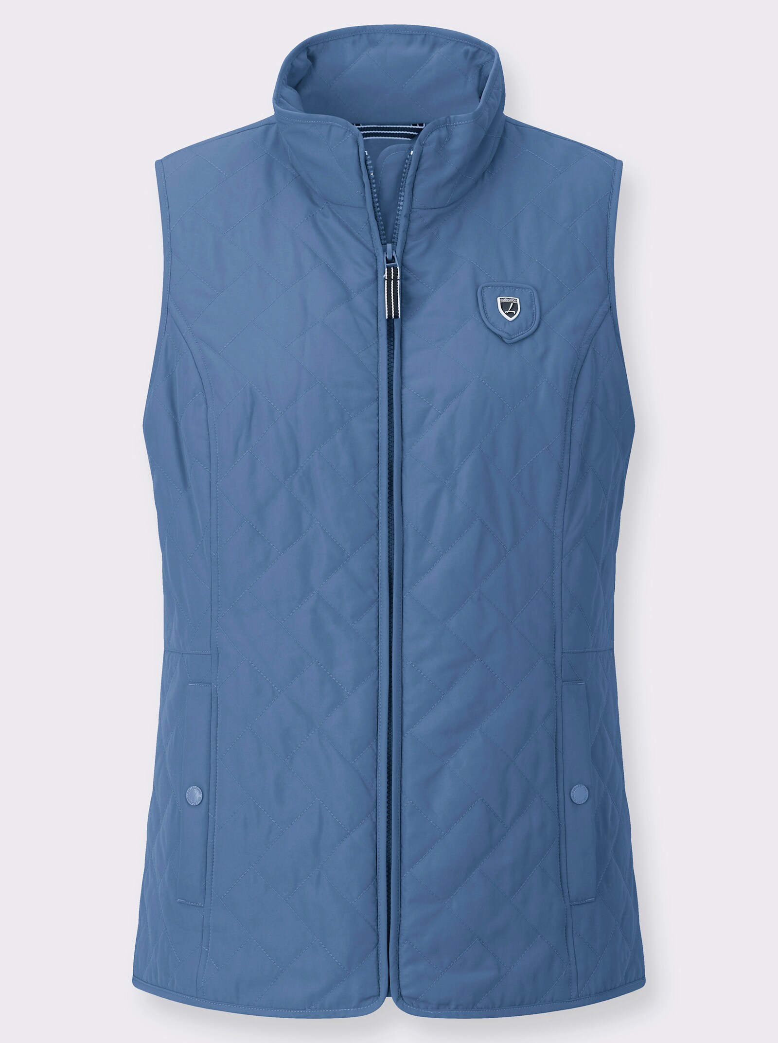 Steppweste mit Taillenbetonung - mittelblau
