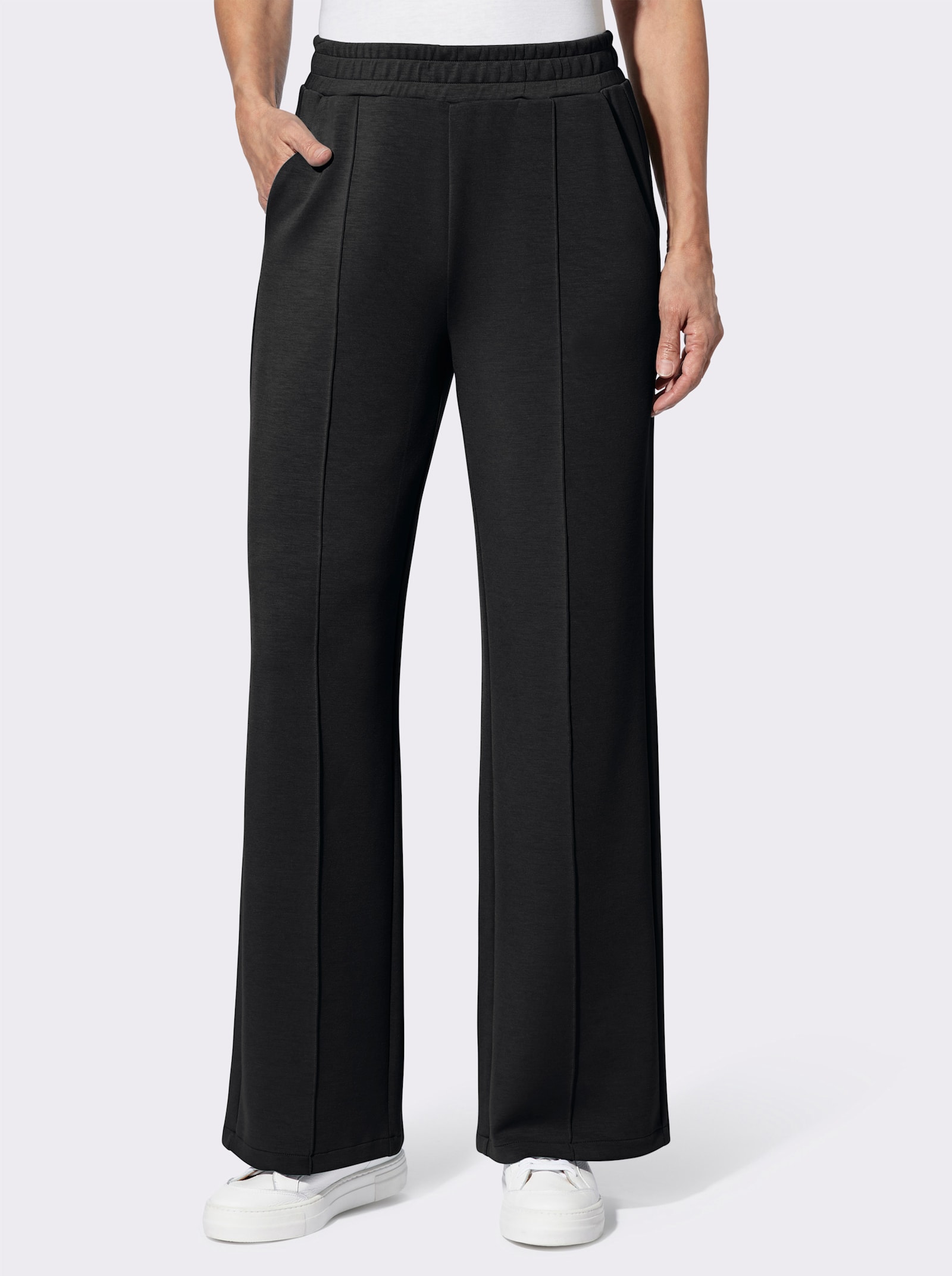 Jerseyhose in weich fließender Qualität - schwarz