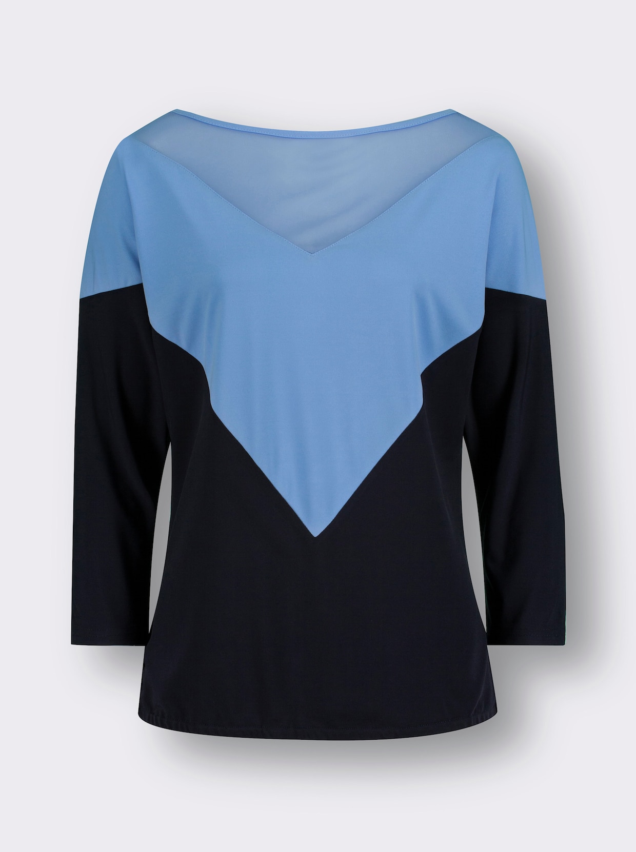 Shirt - marine-himmelblau