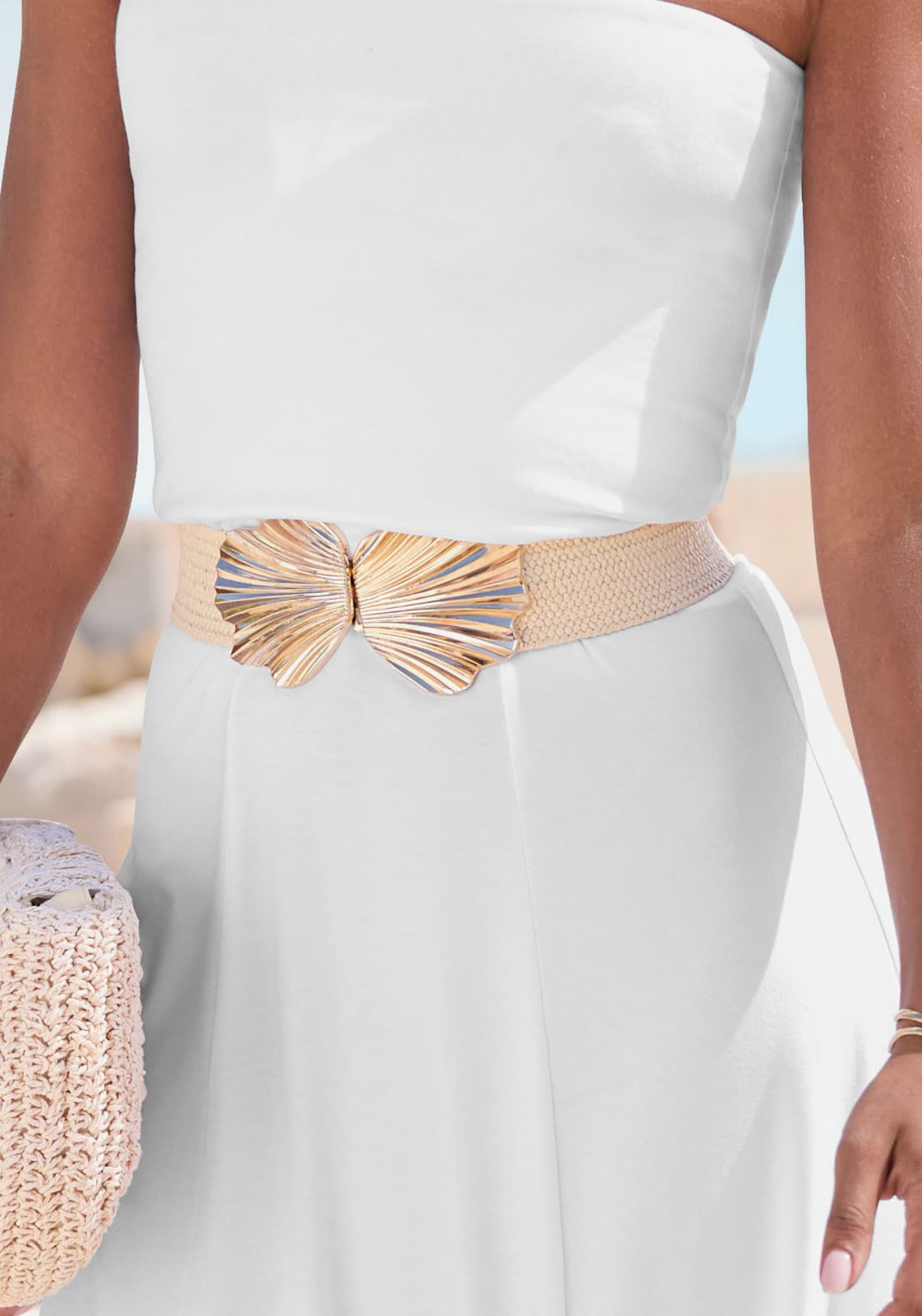 LASCANA Taillengürtel - beige-goldfarben
