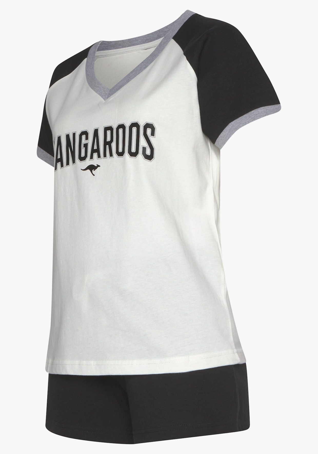 KangaROOS Shortama - zwart/wit