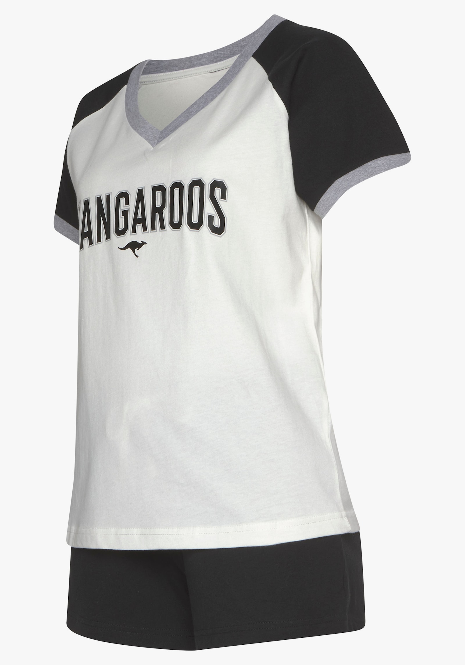 KangaROOS Pyjama court - noir-blanc
