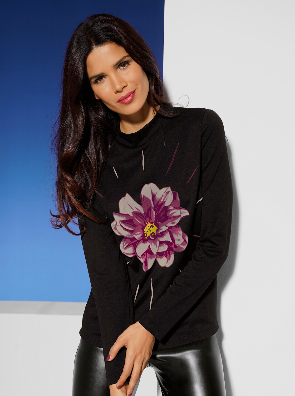 heine Shirt - schwarz-bedruckt