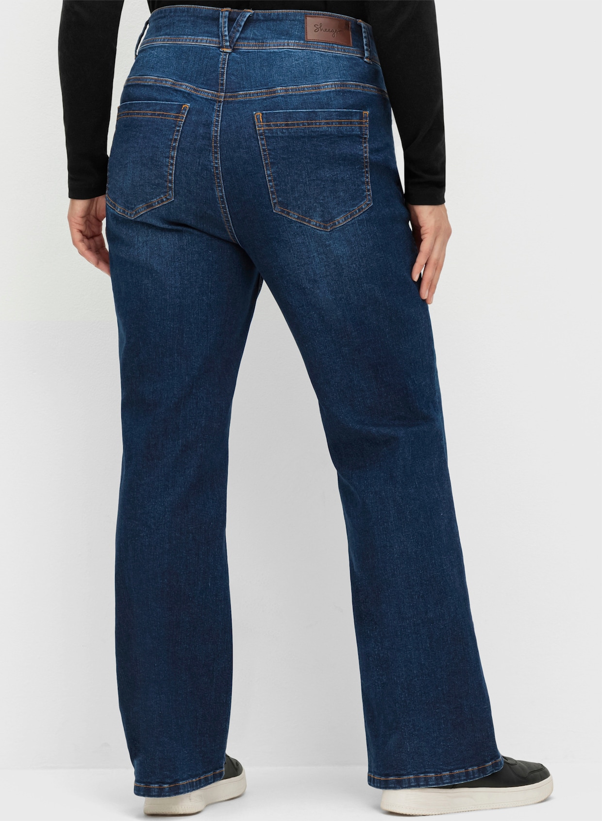 sheego Bootcut-Jeans - dark blue denim