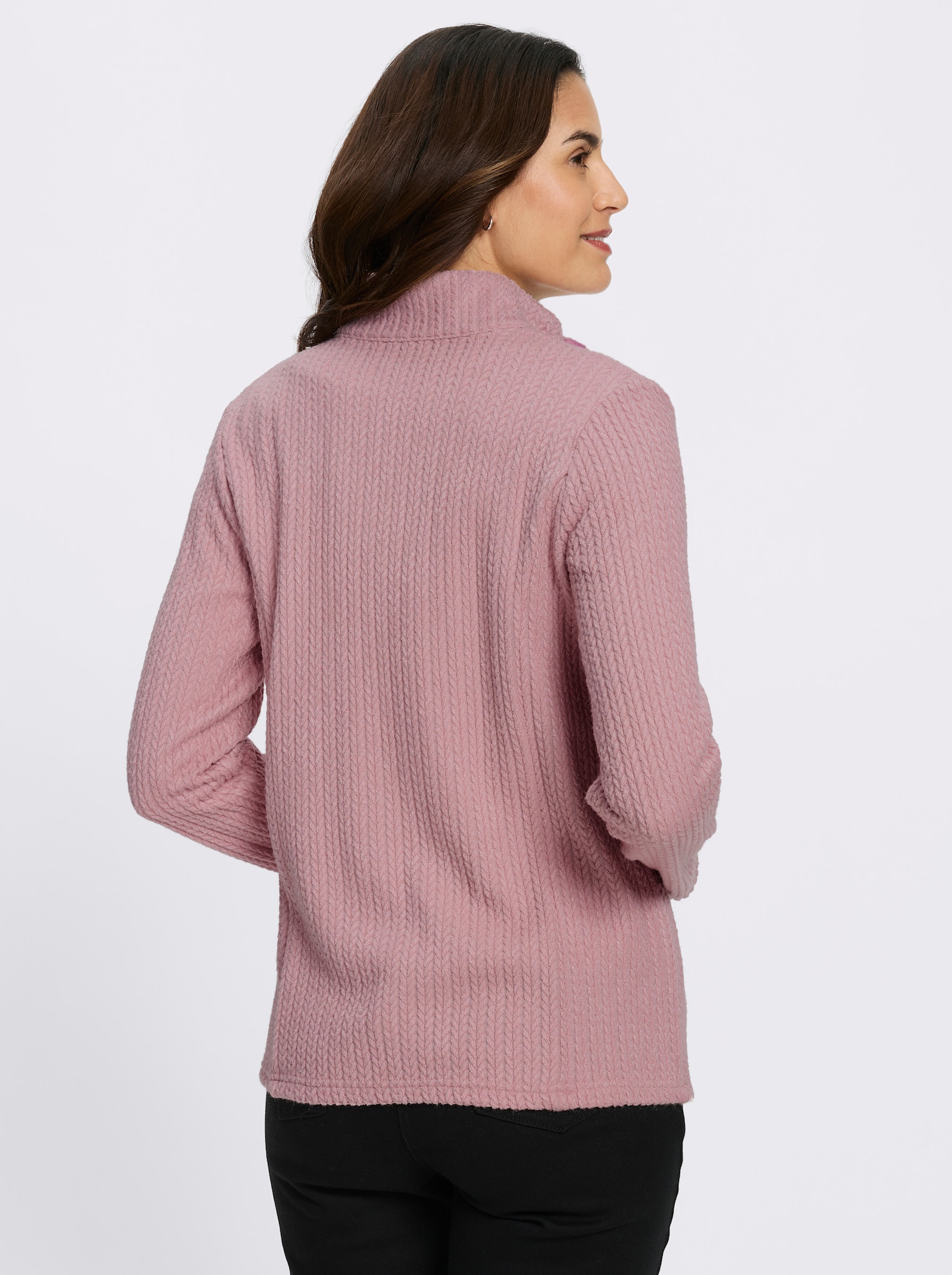 Shirtjacke mit Bindeband - hortensie