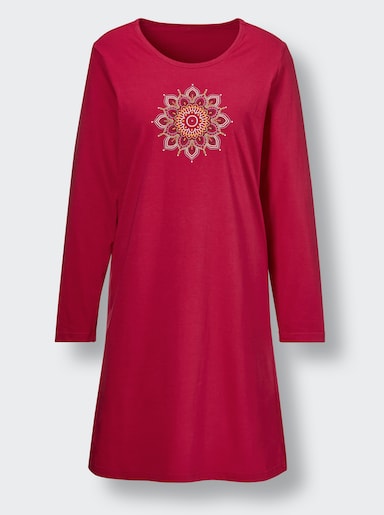 Comtessa Sleepshirt mit Mandala-Muster - rot