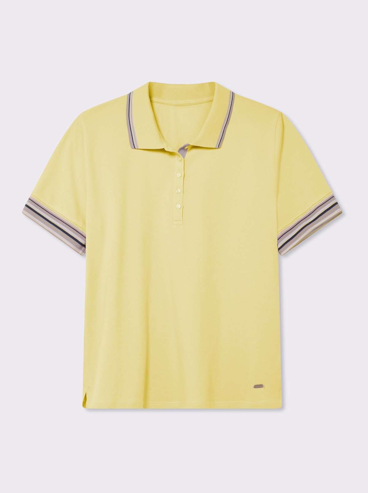 Poloshirt in Pikee-Qualität - zitrone