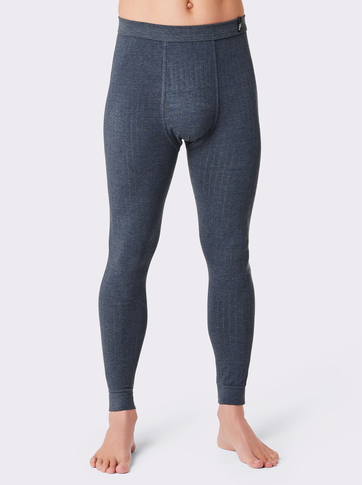 wäschepur men Broek, lang - donkerblauw gemêleerd