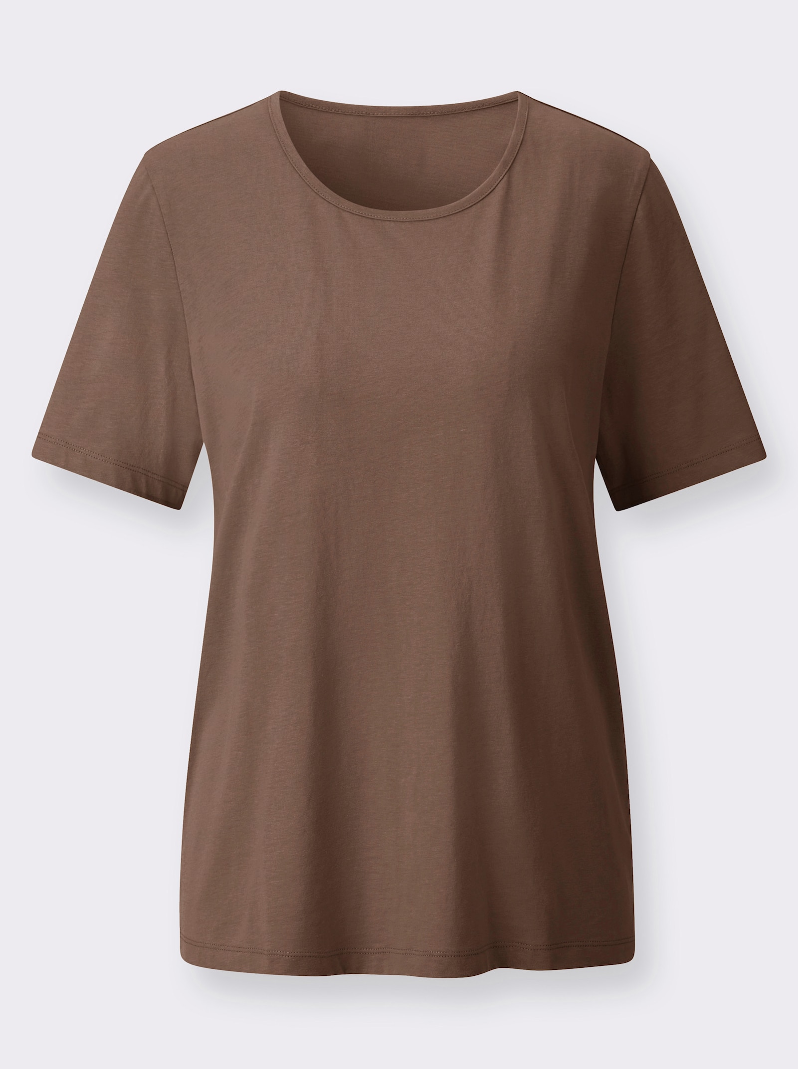 Schlafanzugshirt mit Rundhals-Ausschnitt - schoko