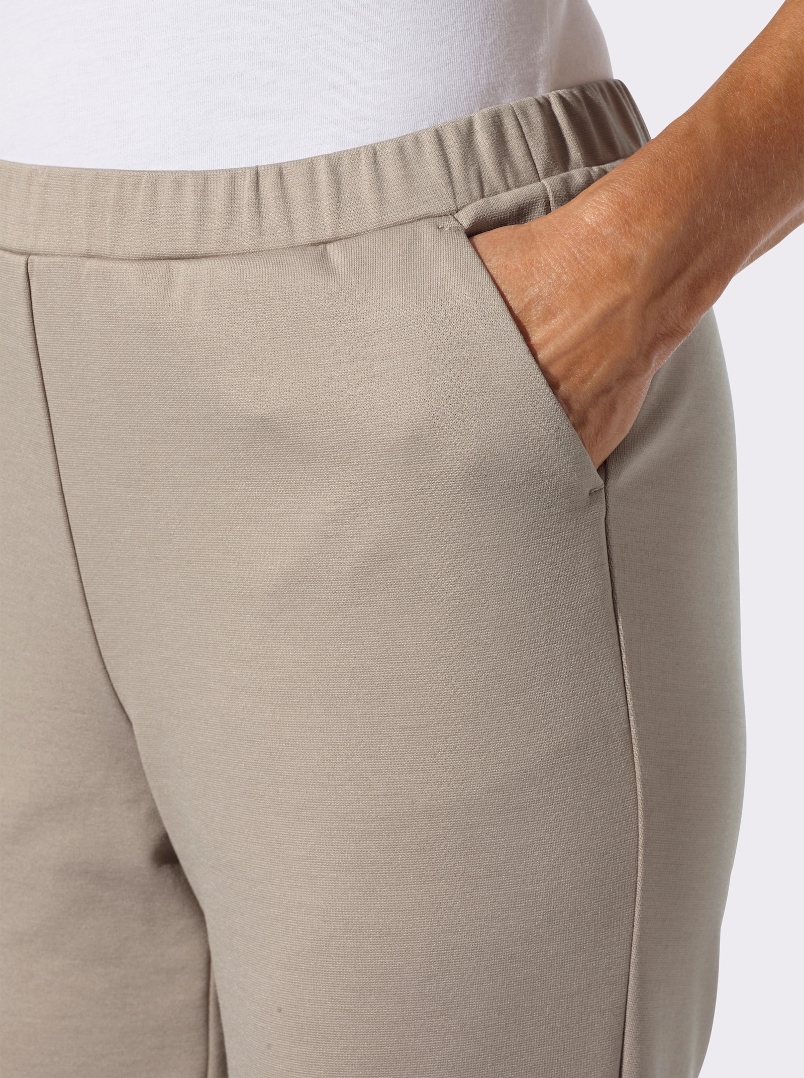 Schlupfhose mit 2 Taschen - sesam