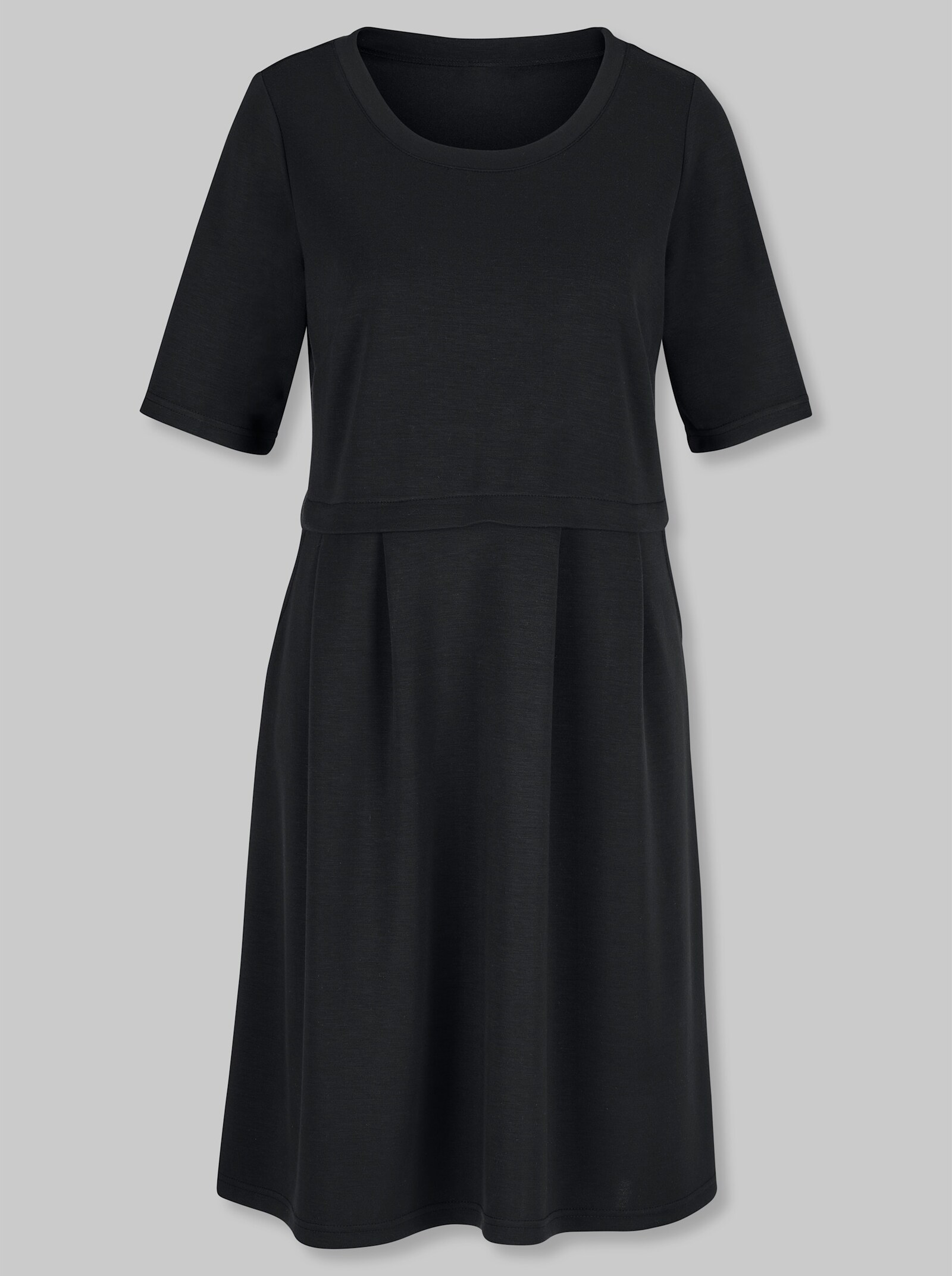 heine Sweatkleid mit Teilungsnaht - schwarz