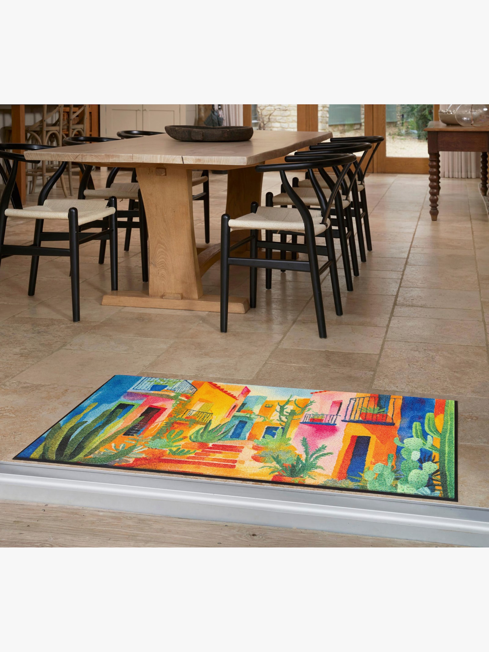 wash+dry by Kleen-Tex Fußmatte - orange-bunt