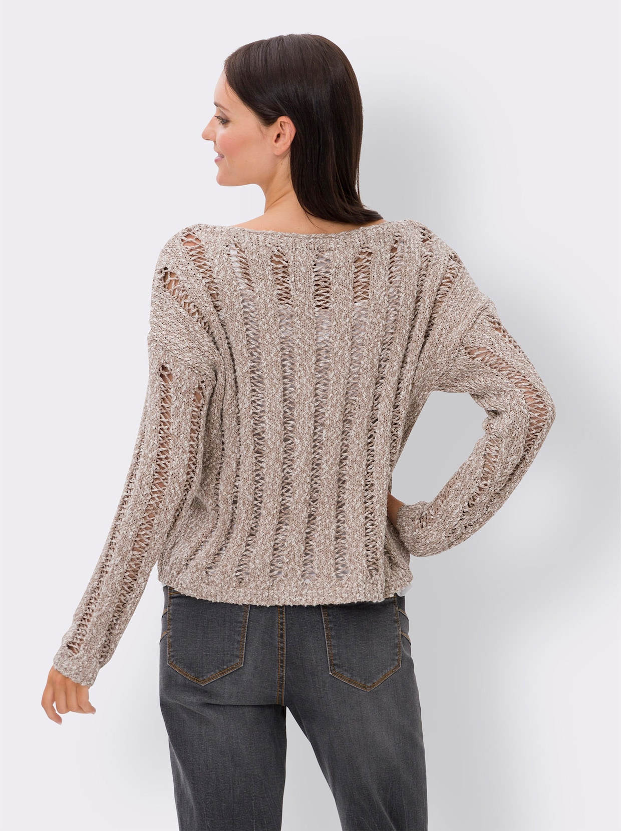 heine Pullover - ecru-sand-meliert