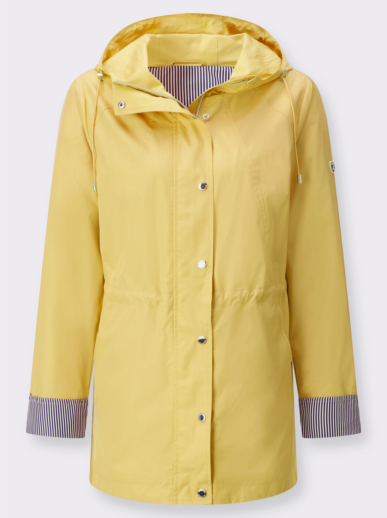 Übergangsjacke mit Streifen-Details - zitrone