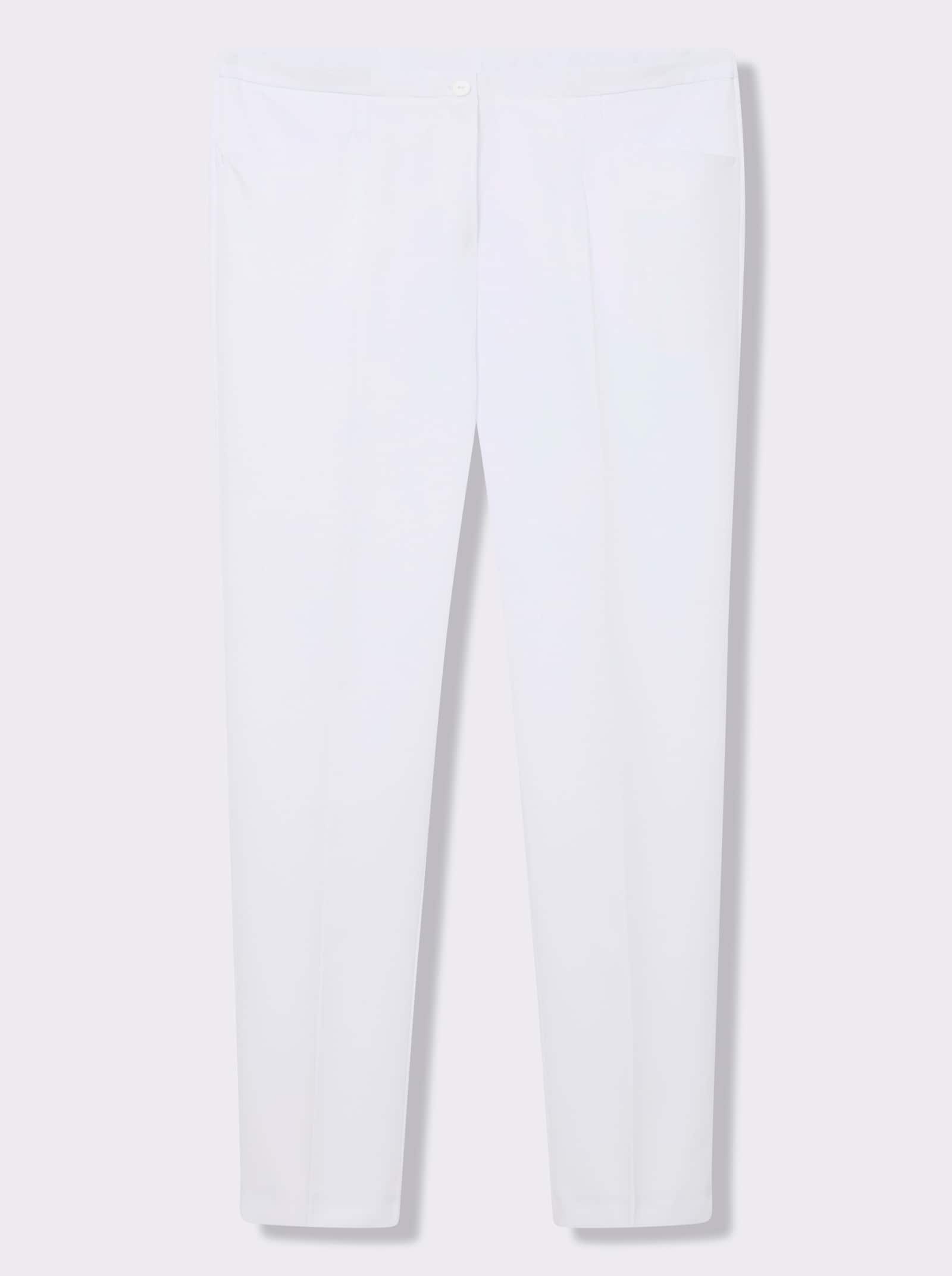 Come on Bügelfaltenhose in Bauch-weg-Form - weiß