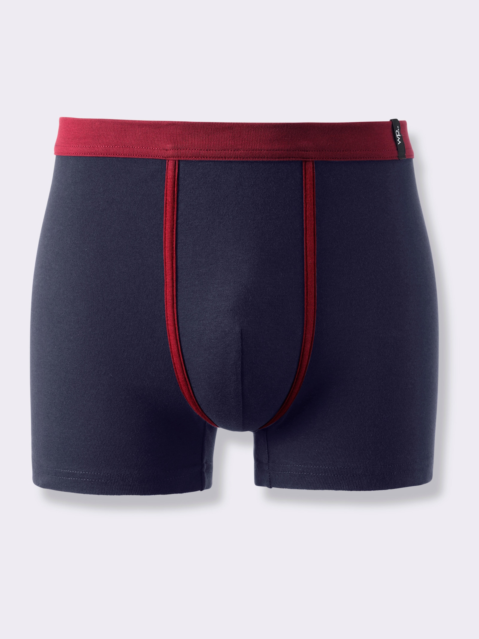 wäschepur men Hose kurz - marine + dunkelrot