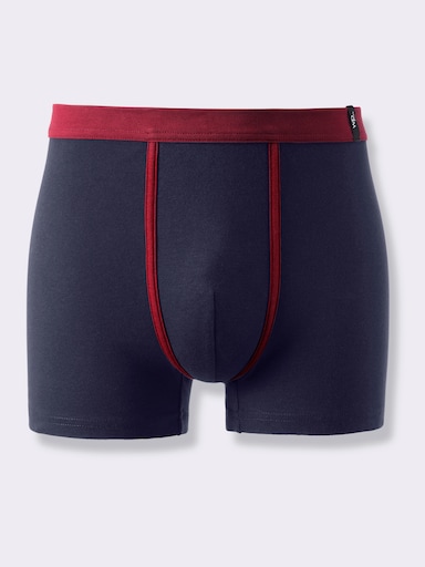 wäschepur men Hose kurz - marine + dunkelrot