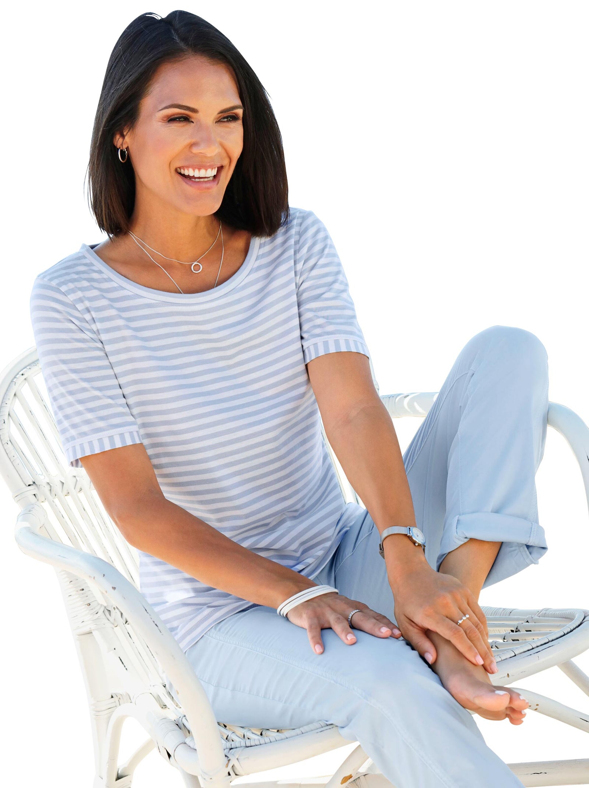 Collection L Shirt - bleu-gestreift