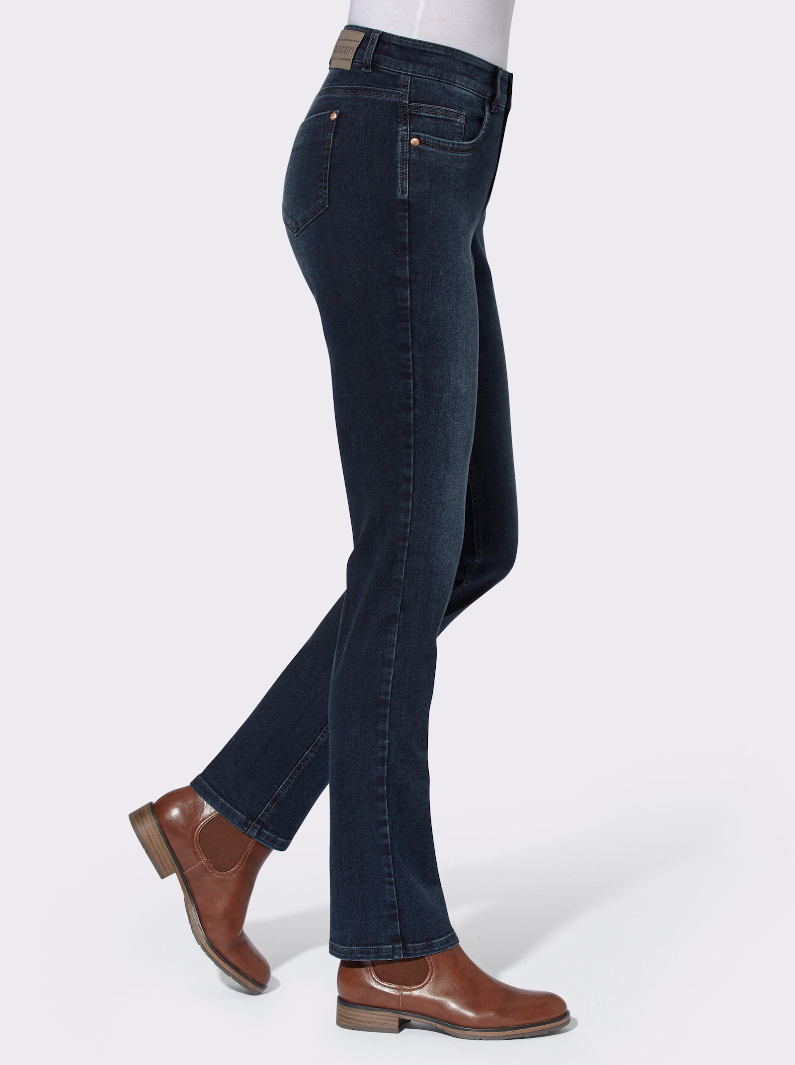 Ascari 5-Pocket-Jeans in Stretch-Qualität - blue-stone-washed