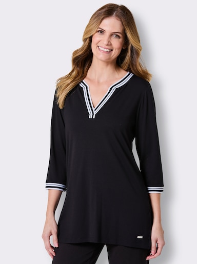 feel good Langarmshirt - schwarz-weiß