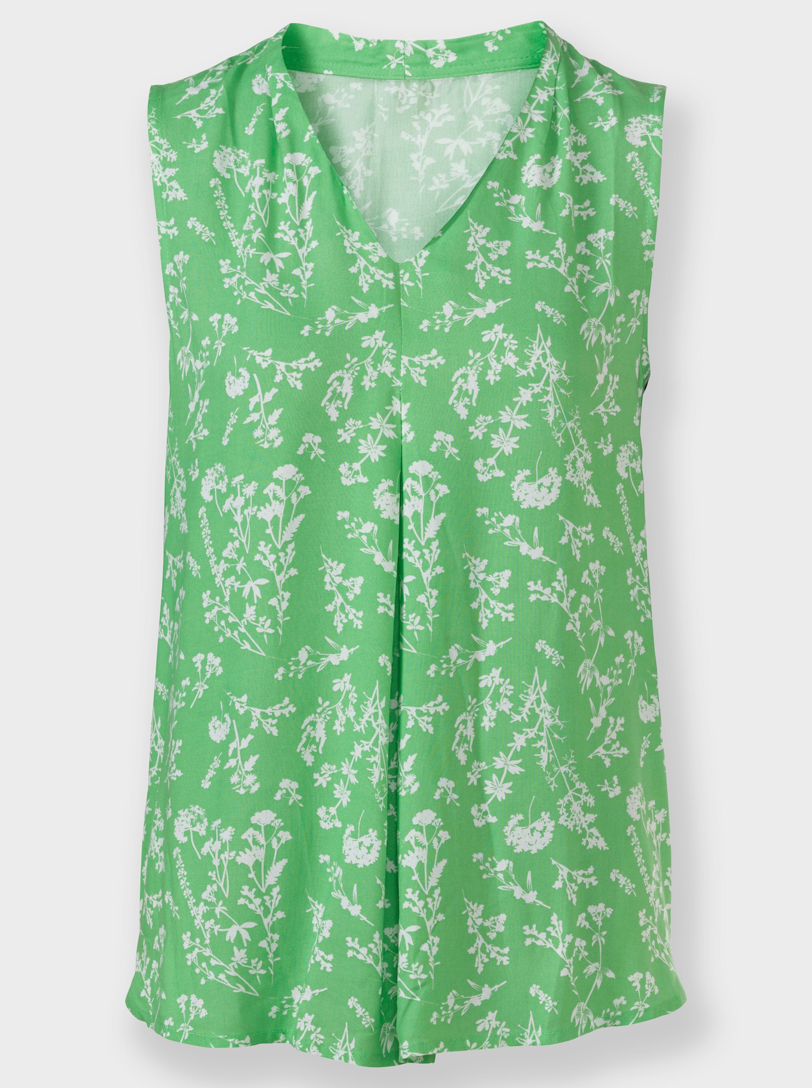 Blusentop aus reiner Viskose - apfel-ecru