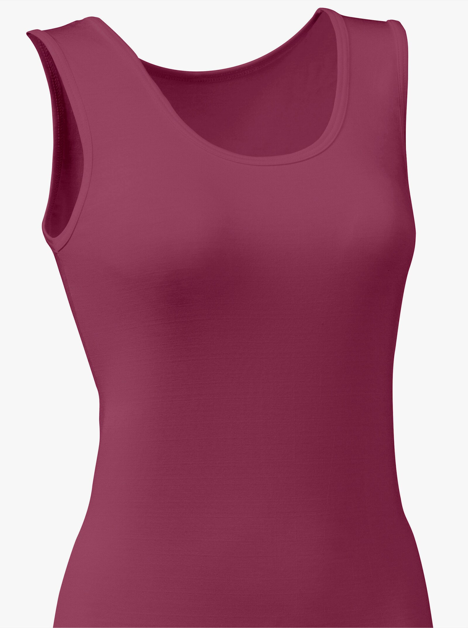 wäschepur Mouwloze top met brede bandjes - framboosrood