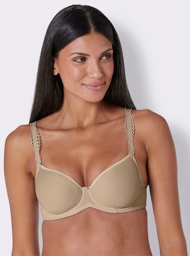 Viania T-Shirt-BH mit Bügel , aus Spacer-Material - camel
