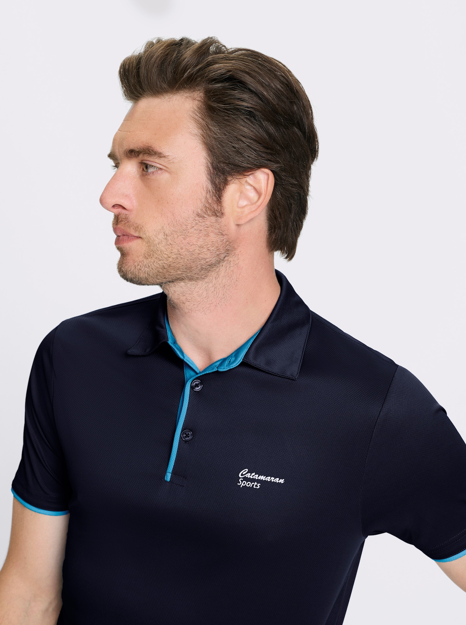 Catamaran Sports Freizeitshirt mit Polokragen - marine