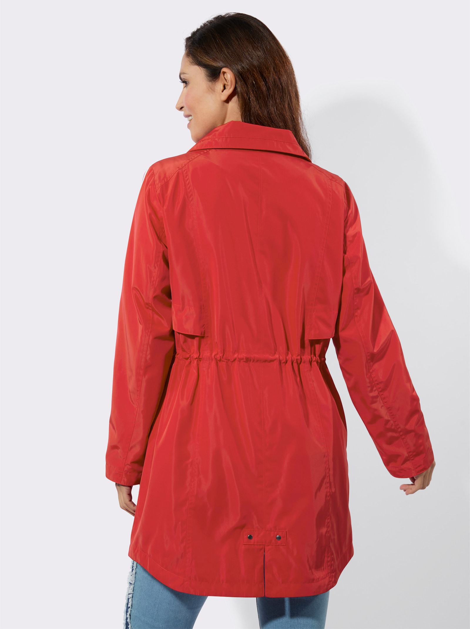 Parka in matt-schimmernder Qualität - erdbeere