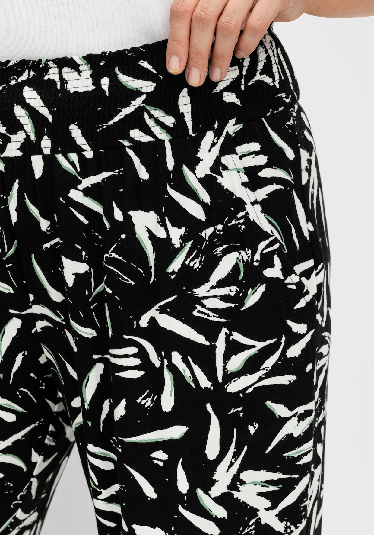 sheego Pantalon - noir-blanc