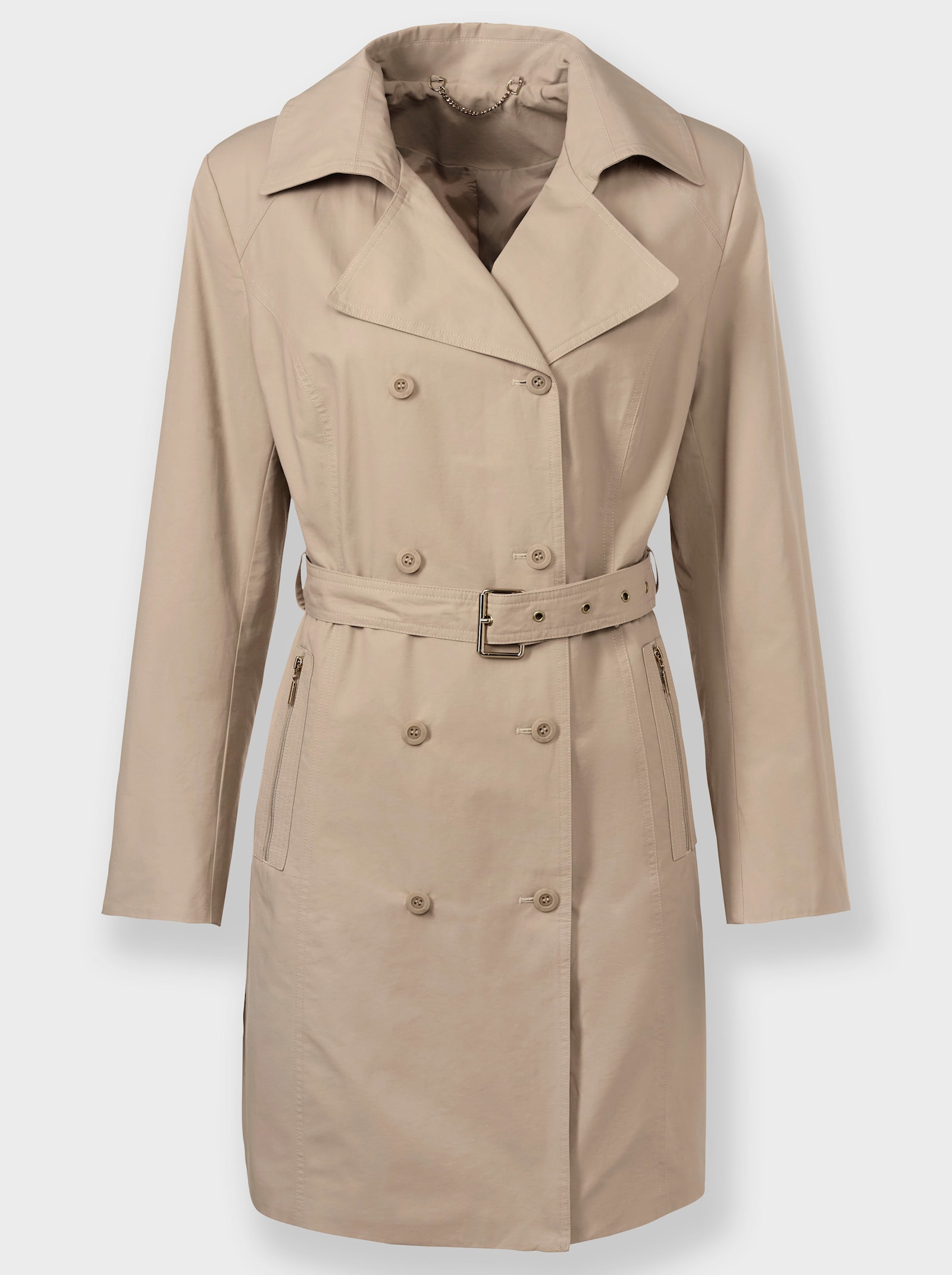 Trenchcoat mit Stoffgürtel - beige