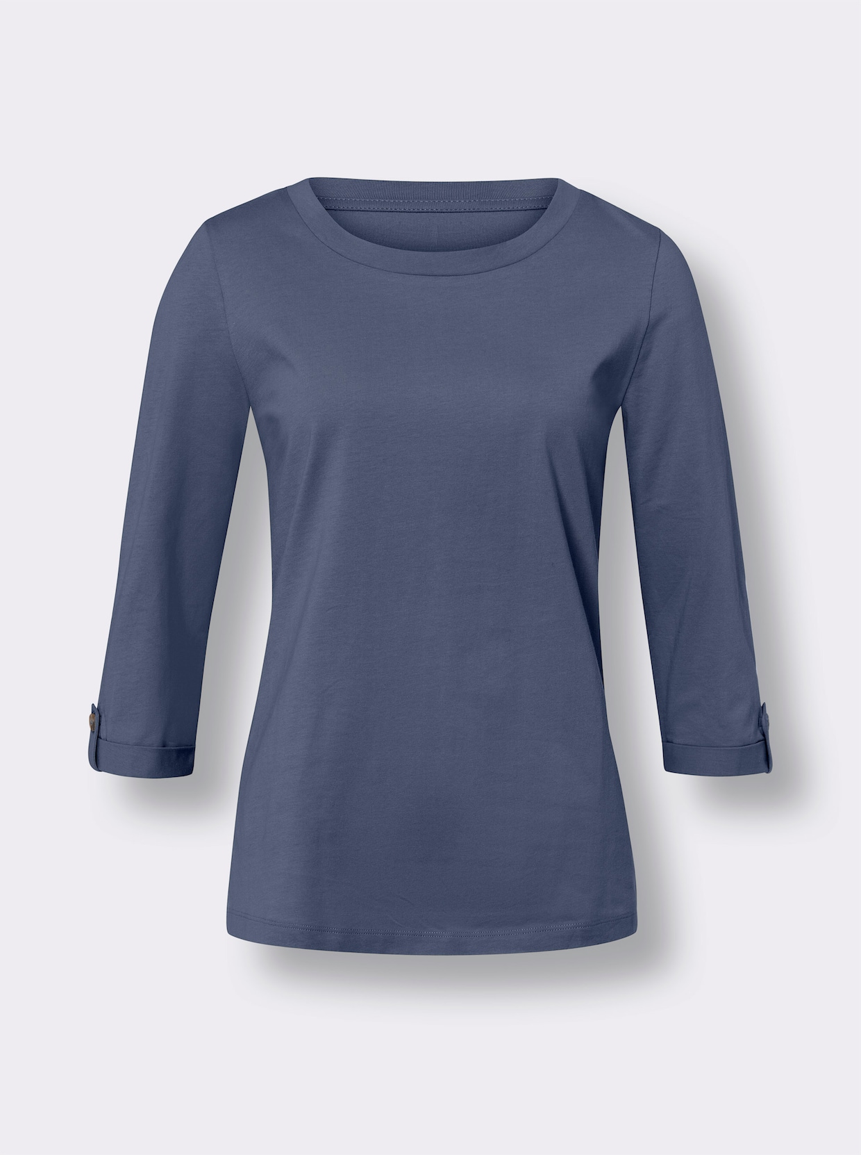 3/4-Arm-Shirt - rauchblau