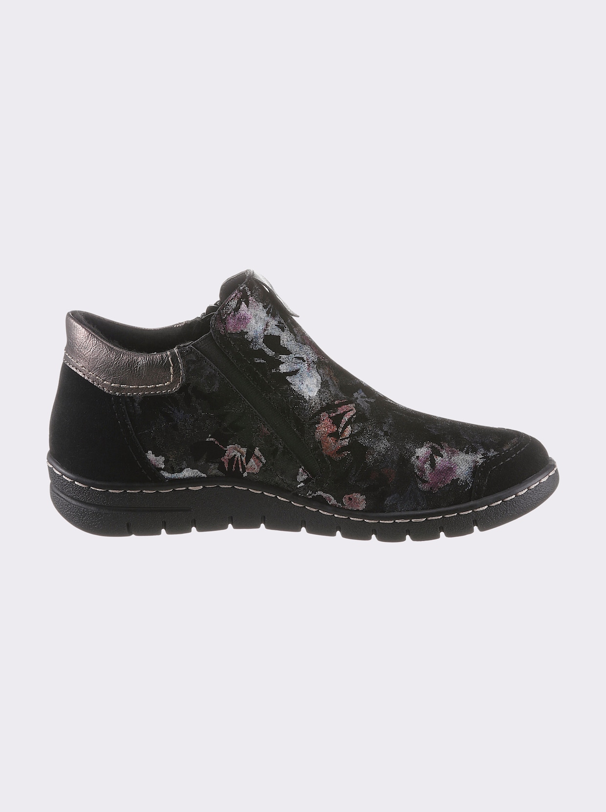 Reflexan Bottines - noir motif à fleurs