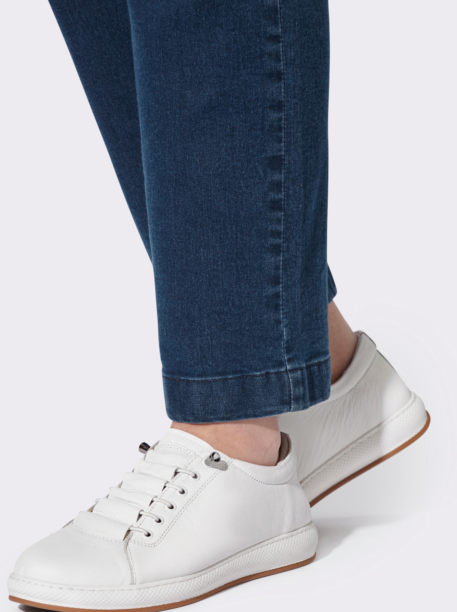 Jeans mit Rundum-Dehnbund - blue-stone-washed