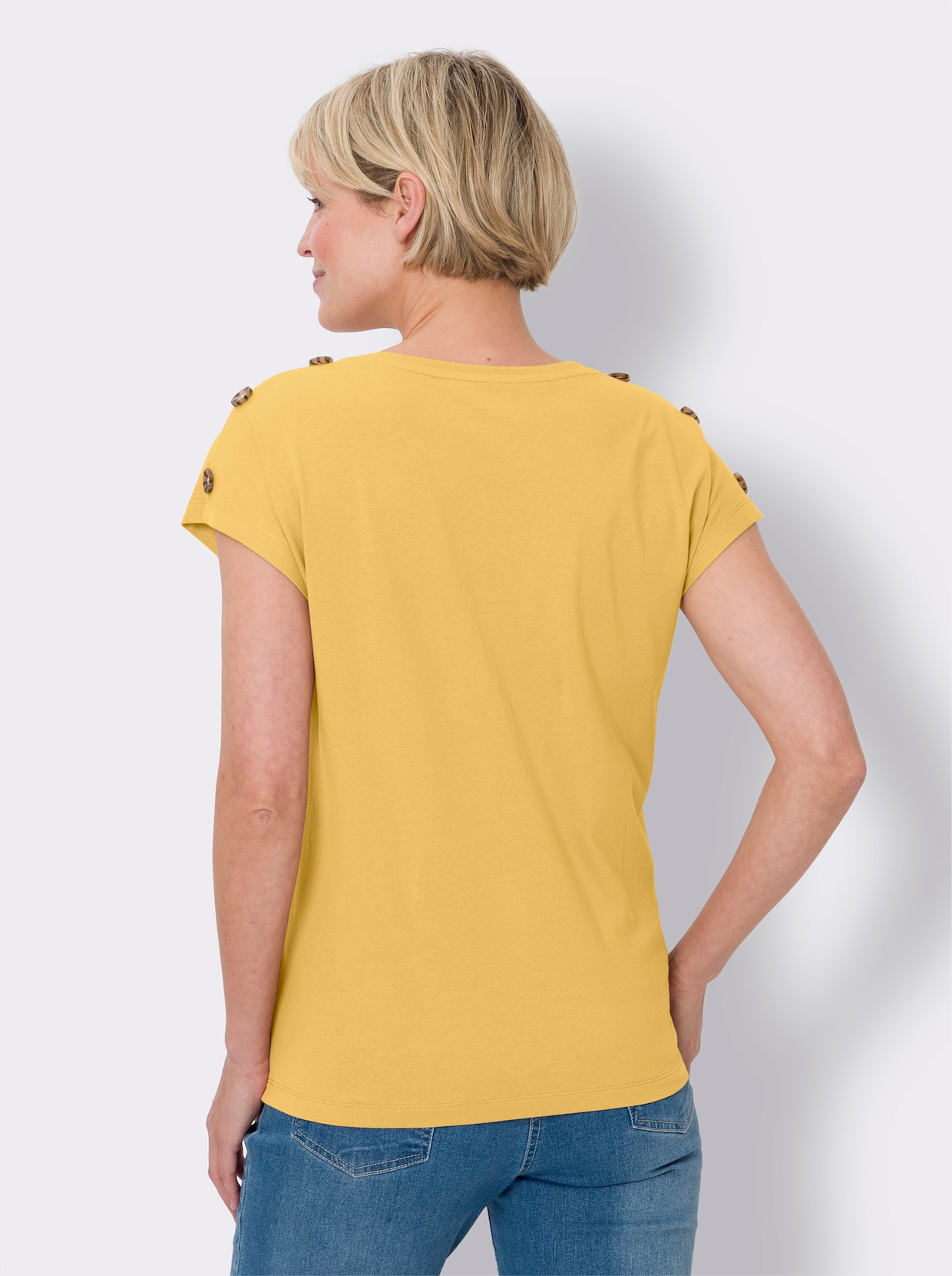 Shirt met korte mouwen - geel