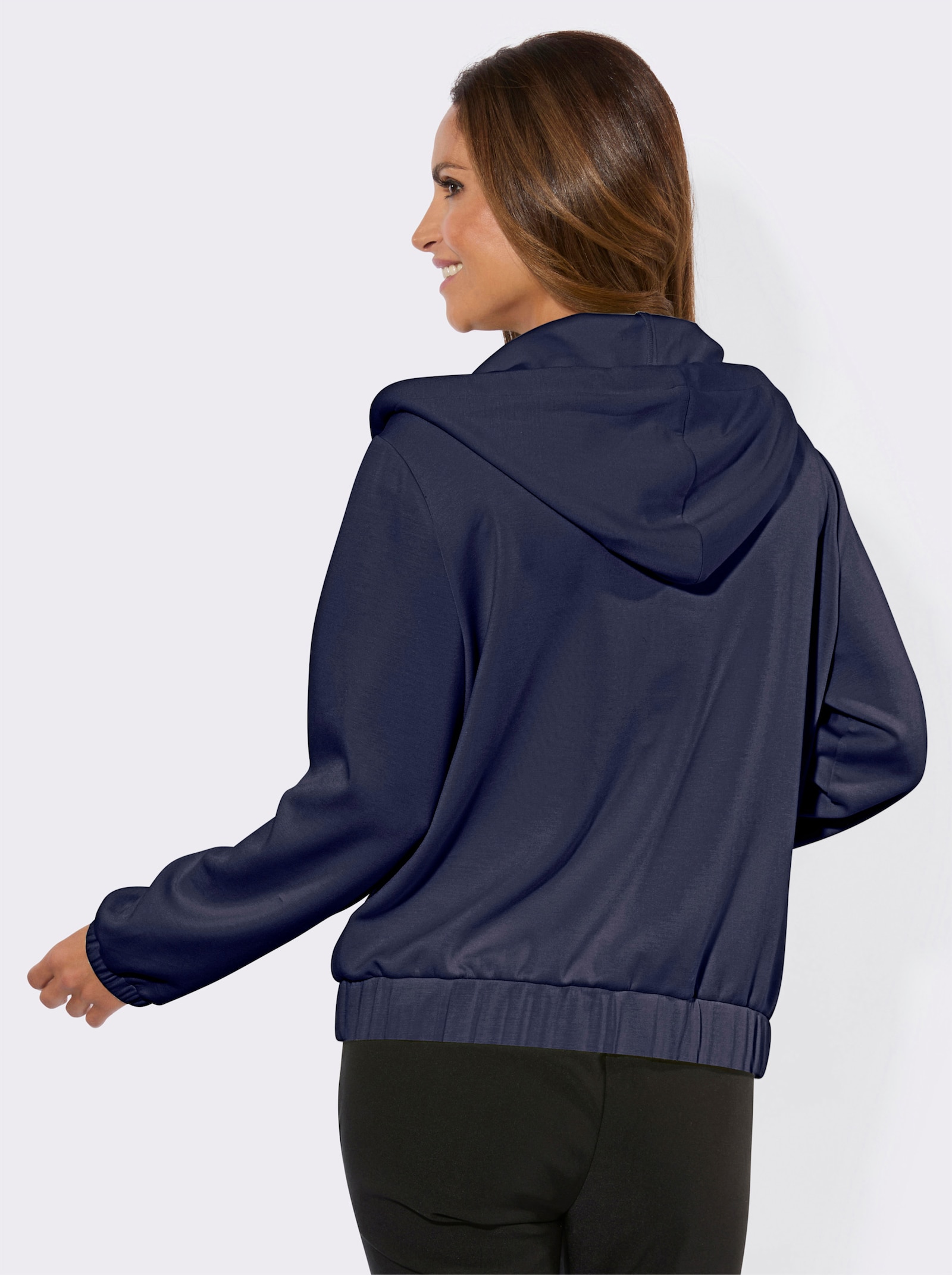 Sweatjacke mit Kapuze - marine