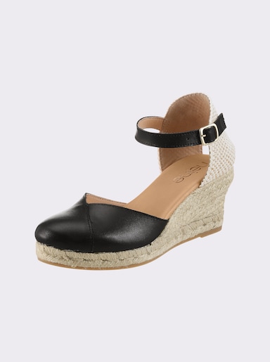 heine Keilsandalette - schwarz