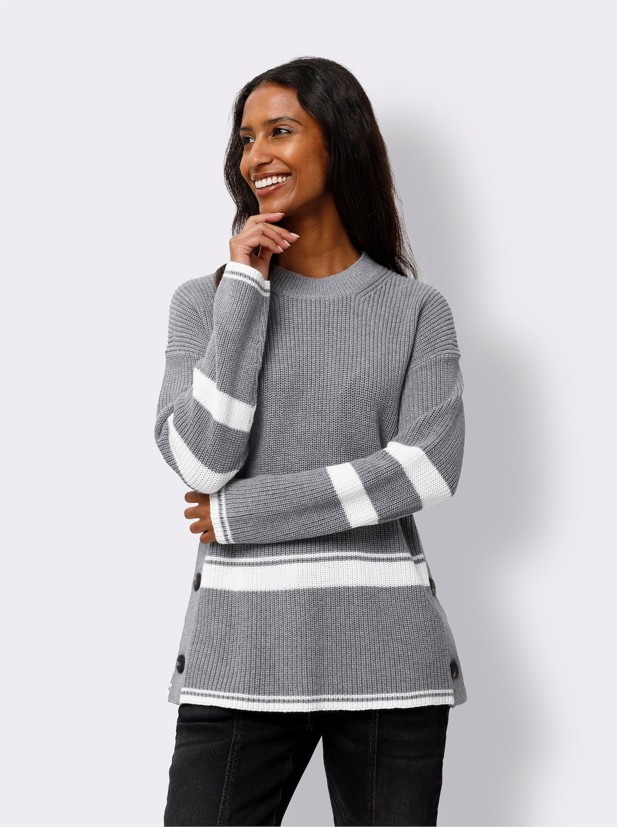 heine Gebreide pullover - grijs gemêleerd