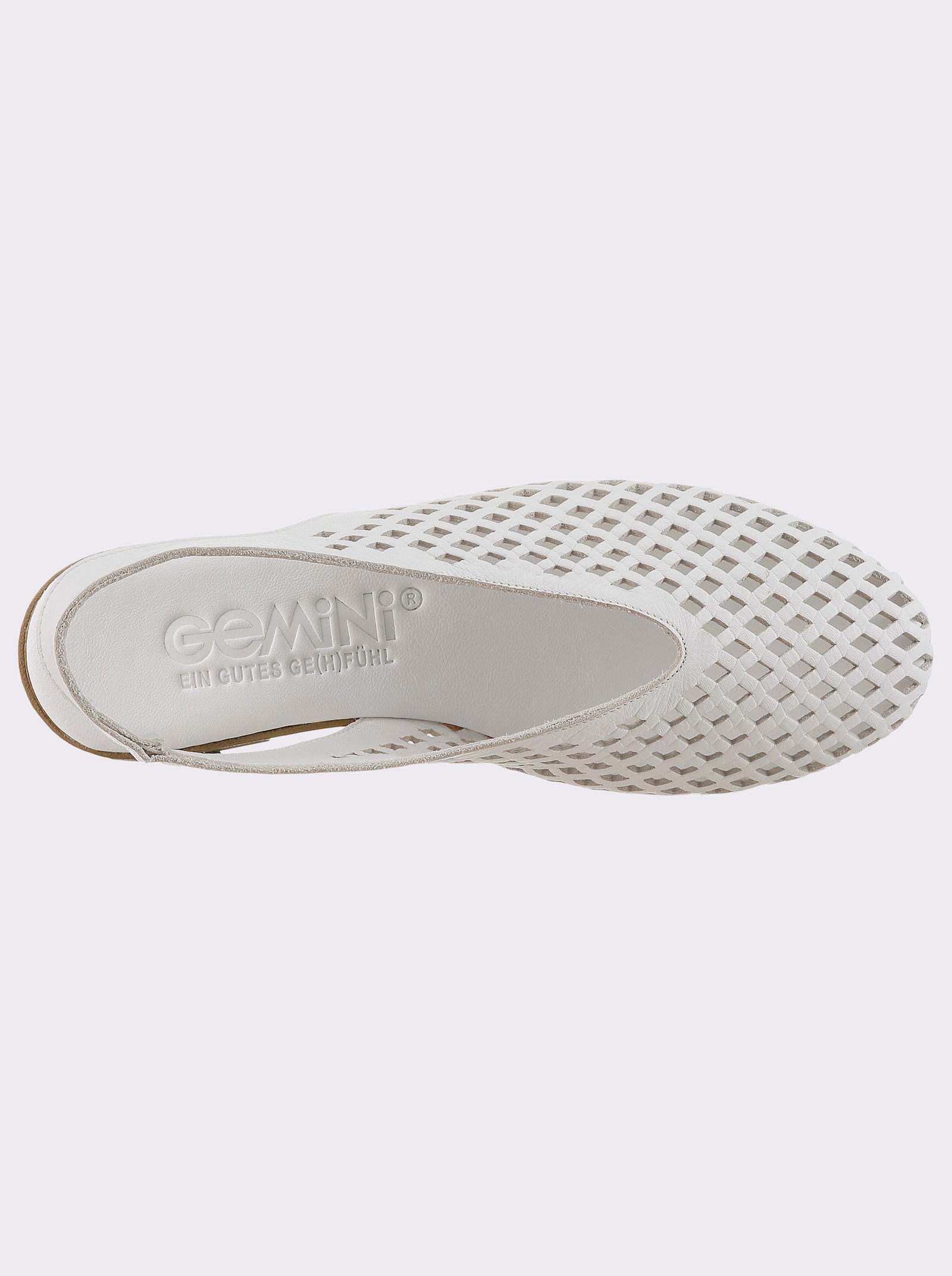 Gemini Slingsandalette mit Gummizug - weiß