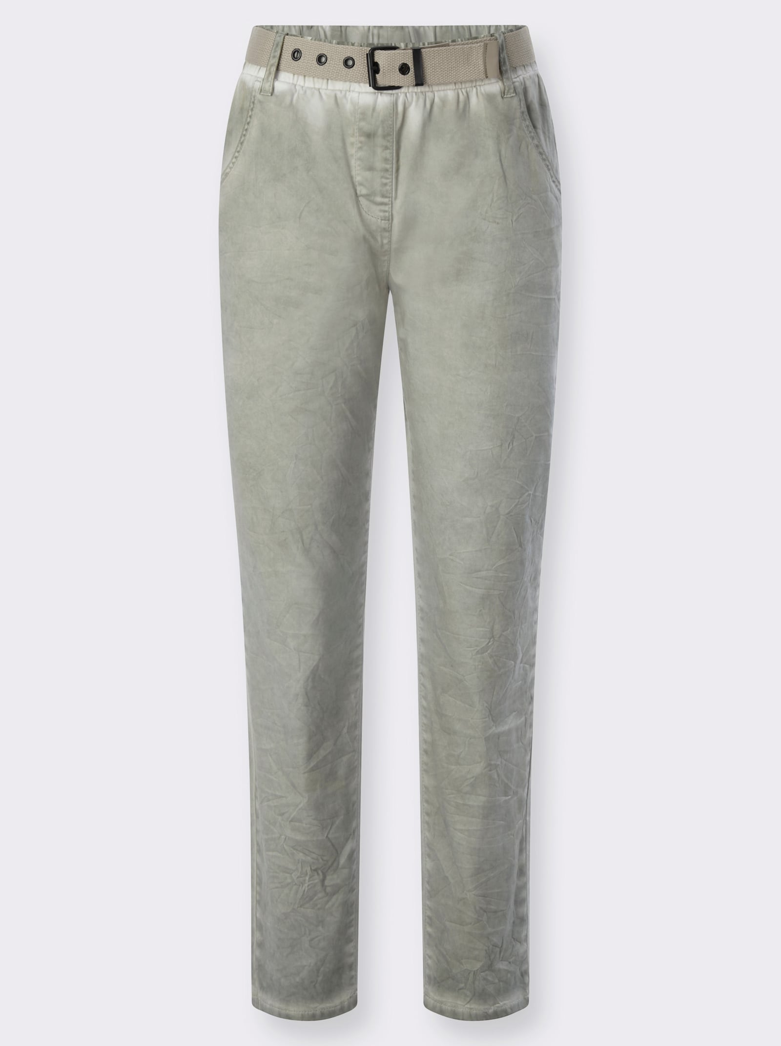 heine Hose mit Gürtel - khaki