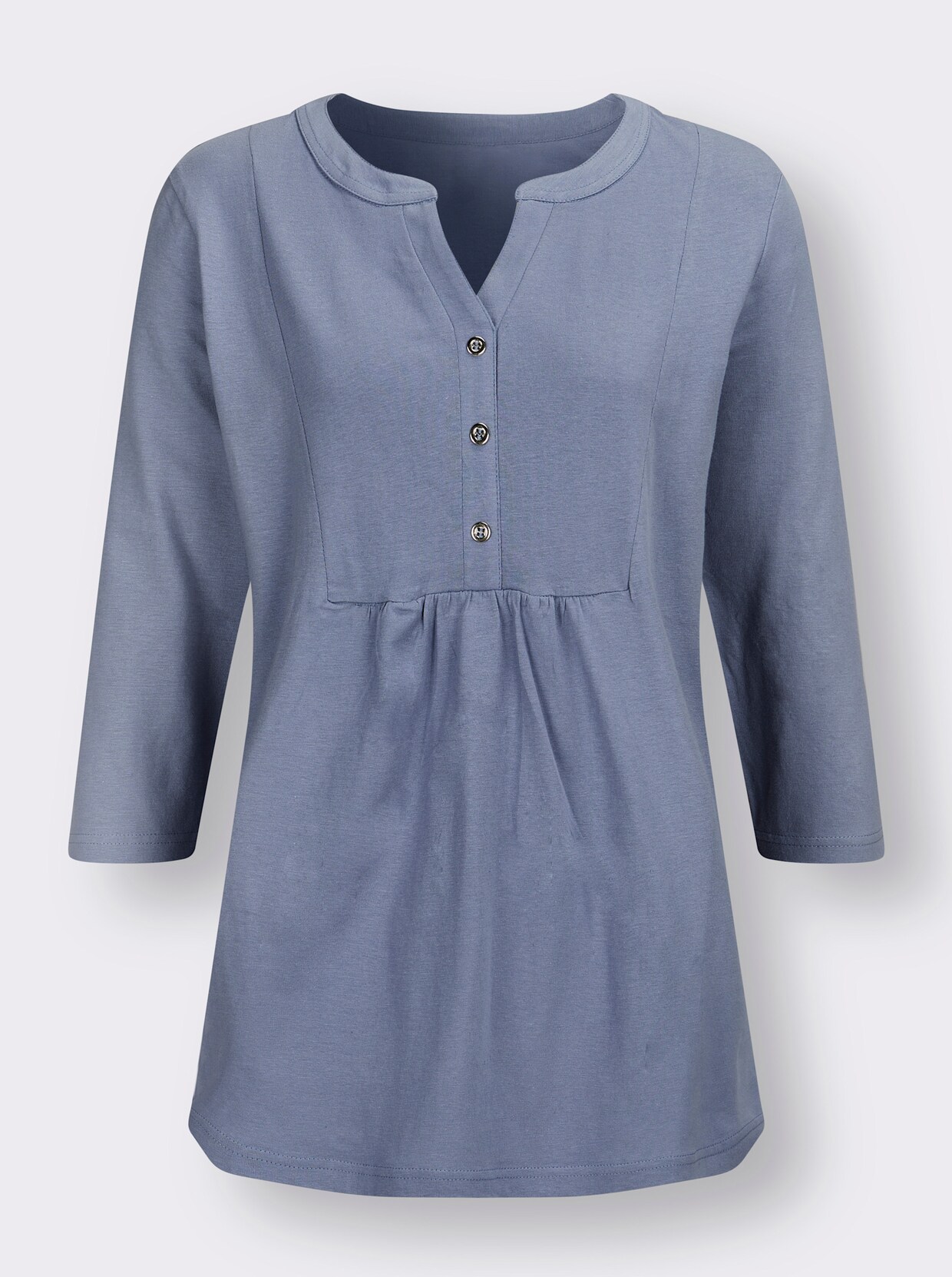 3/4-Arm-Shirt - taubenblau