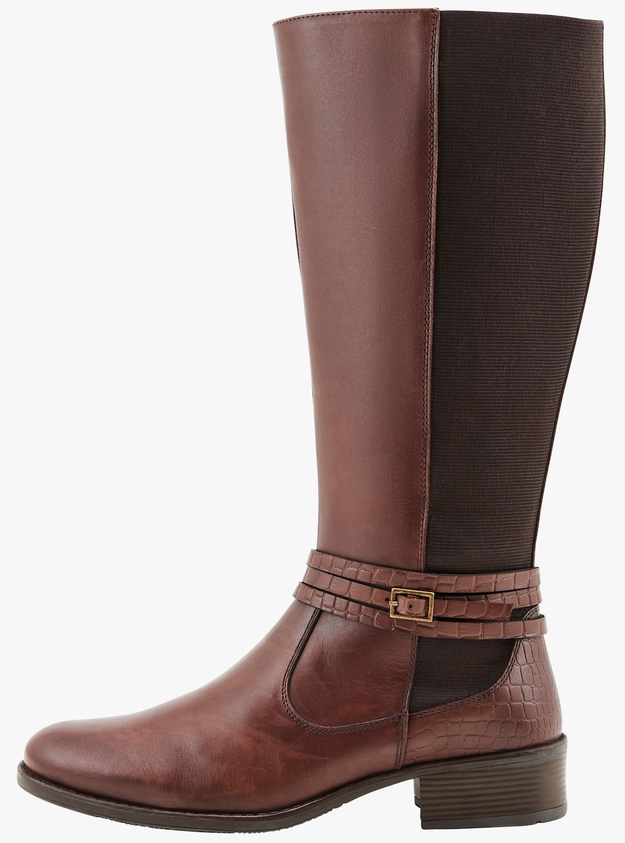 sheego Weitschaftstiefel - dunkelbraun