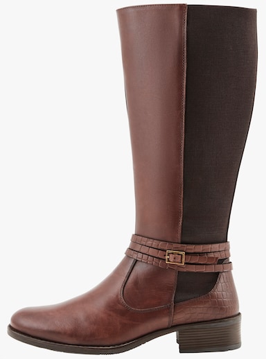 sheego Weitschaftstiefel - dunkelbraun