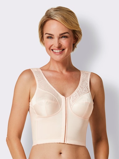 Anita Vorderverschluss-BH ohne Bügel mit Spitze - elfenbein