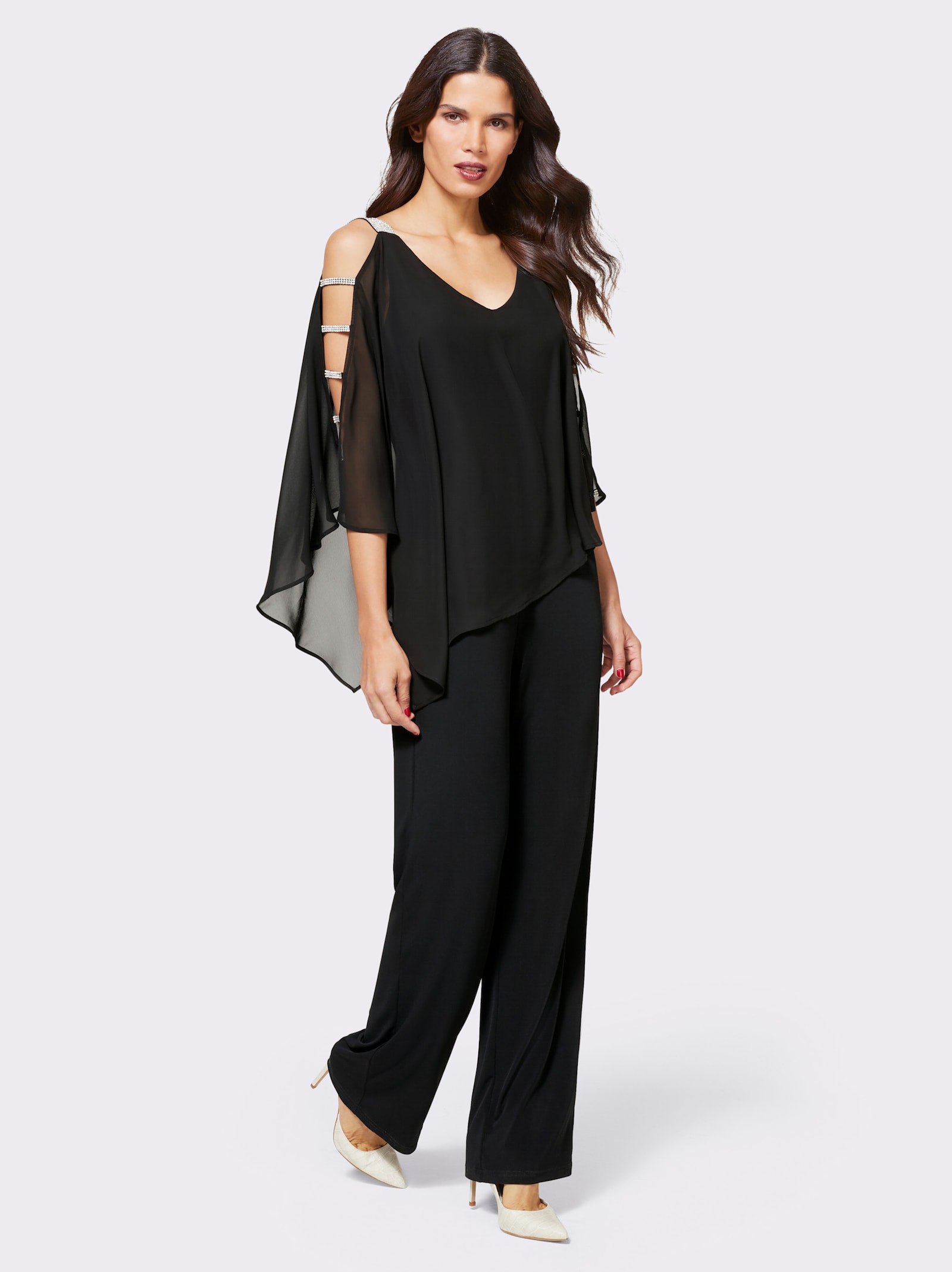heine Jumpsuit mit Cut-Outs - schwarz